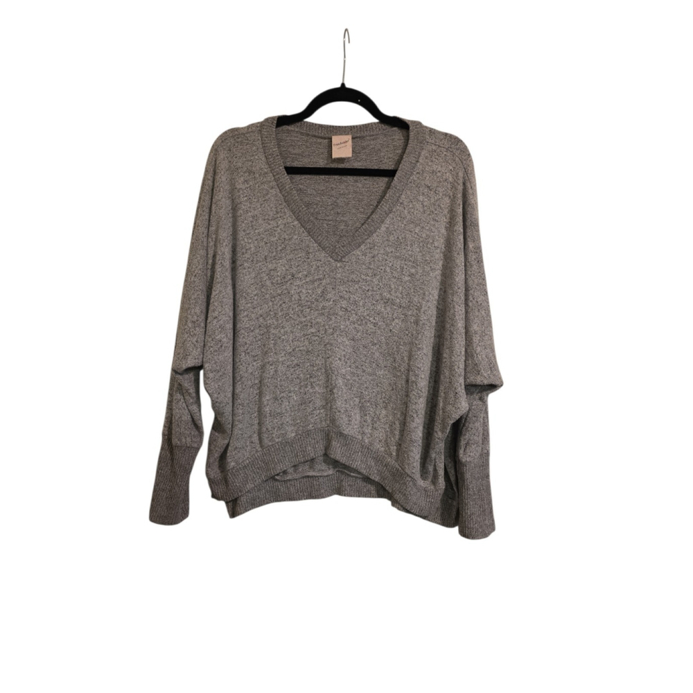 Freeloader Gray Sweater Size Medium Women's Drop Sleeve